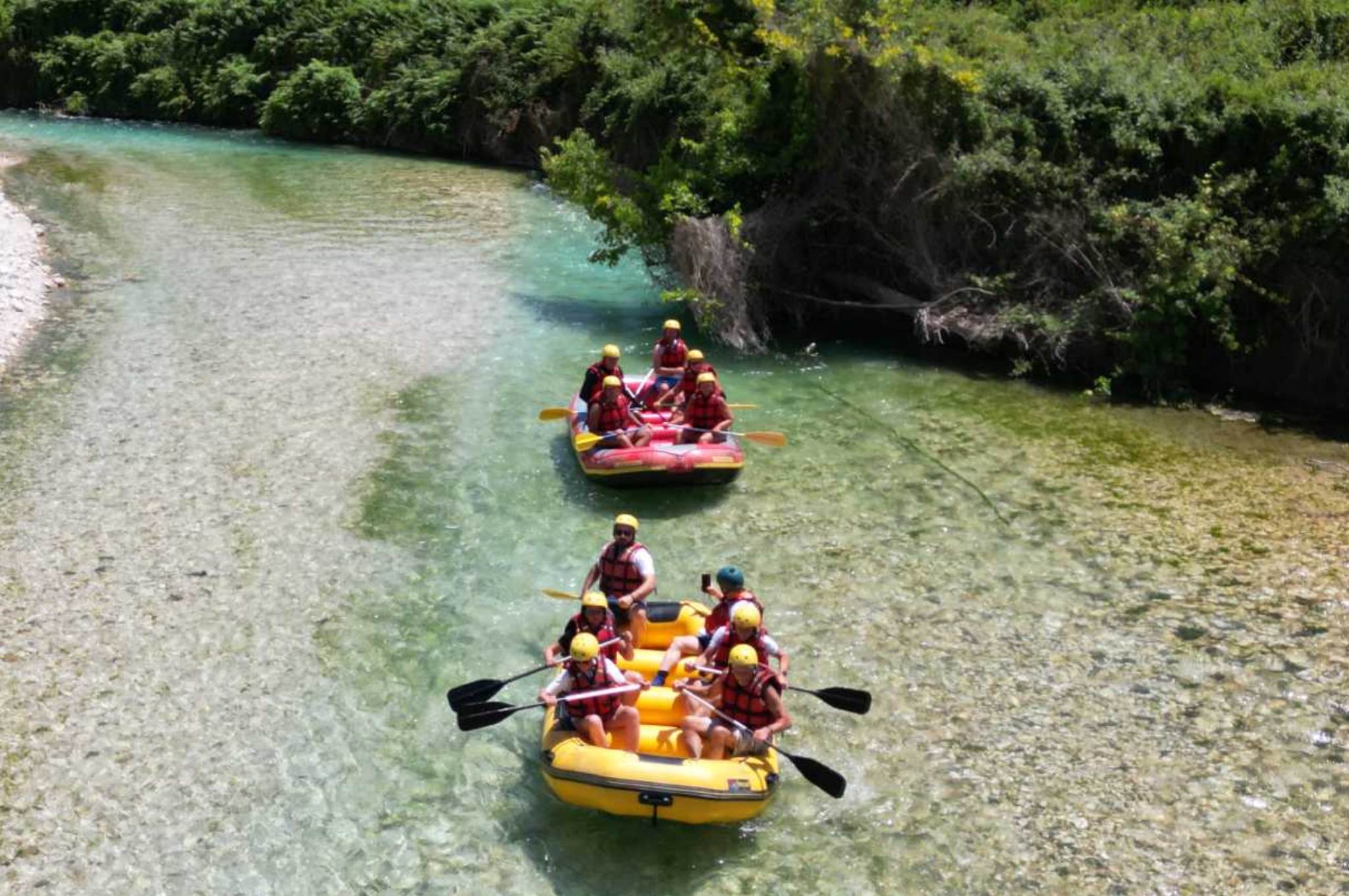 Private rafting and hiking tour in Acheron River with swimming stops and traditional lunch Beyond Limits